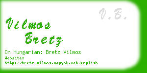 vilmos bretz business card